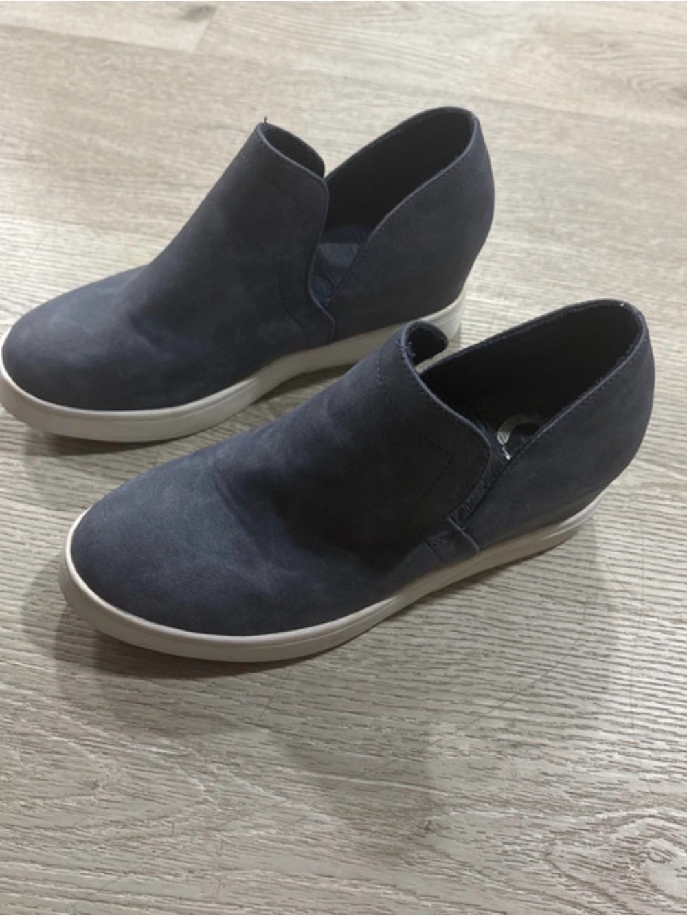 Journee Collection Navy Wedge Ankle Booties